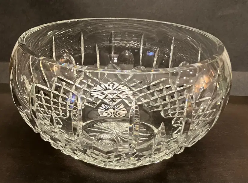 Vintage Waterford Crystal Nocturne Large Salad Punch Candy Bowl Marked