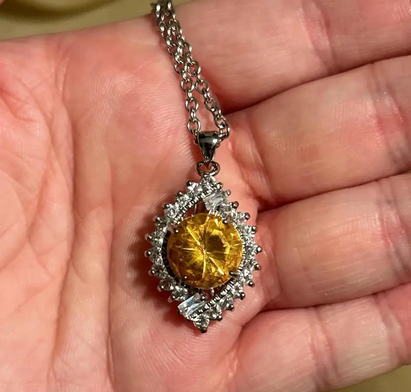 Amber Diamond Necklace