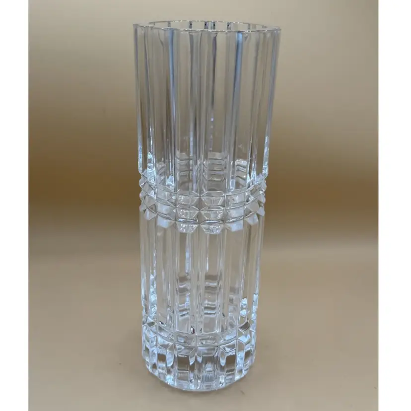 Cristal D'Arques France 24% Genuine Lead Crystal Vase Art Deco Vintage