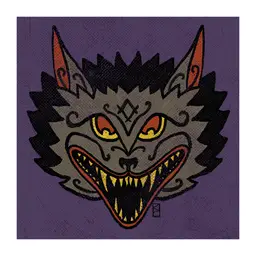 MADE BY ME: 8x8 Archival Print Of My Digital Artwork- “Werewolf ”. Halloween Or Every Day Wall Art. Great For Gallery Wall. Created On My iPad Using Procreate - Not AI.