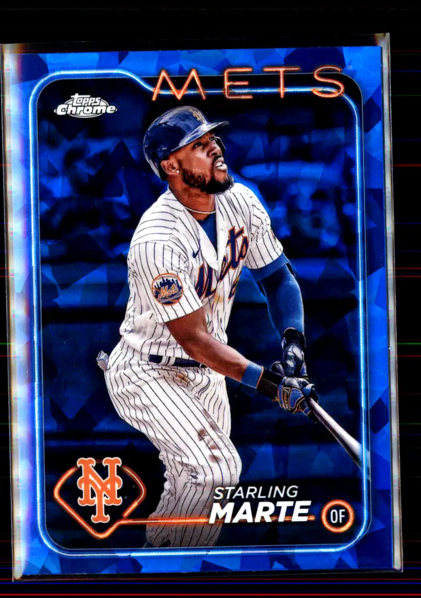Starling Marte 2024 Topps Chrome Sapphire Sapphire #317 - (2) - New York Mets
