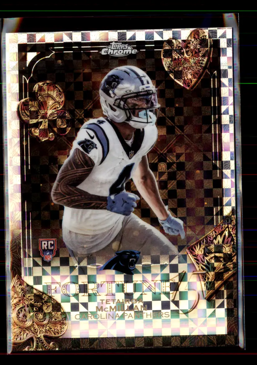 Tetairoa Mcmillan 2025 Topps Chrome X-Fractor Fortune 15 #F15-19 - (142) - Carolina Panthers