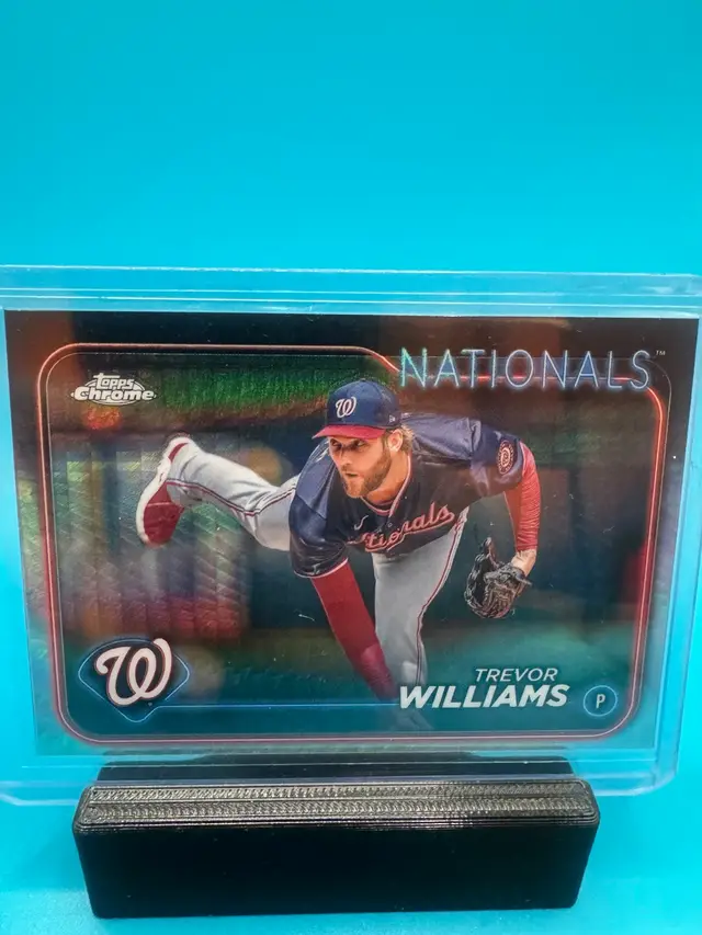 Trevor Williams Topps Chrome Prism Refractor Washington Nationals