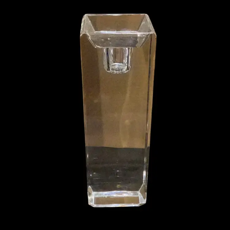 Vera Wang Wedgewood Glass Candle Holder, 6 Inches Tall Shape Of Tall Box