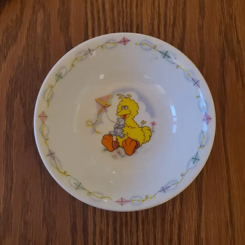 Sesame Street Porcelain Children's Dish - Big Bird - Japan Newcor