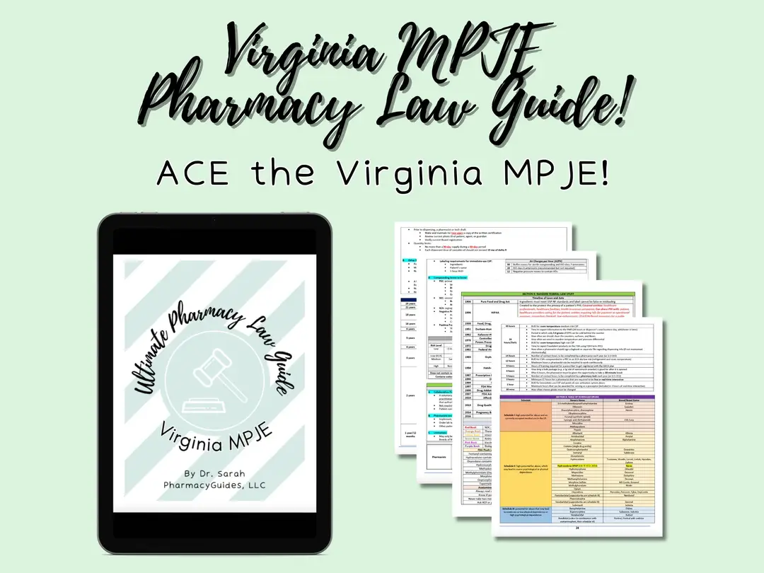 Virginia MPJE Pharmacy Law Study Guide (2026)