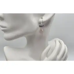 Pale Purple Real Maine Sea Glass Dragonfly Earrings, NN Artist Made