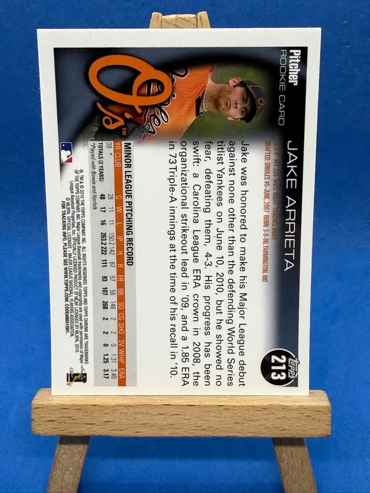 2010 Topps Chrome Jake Arrieta RC #213 Chicago Cubs