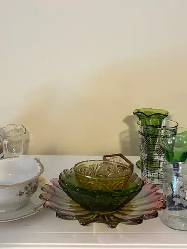 Vintage Glass, Home Decor, And Books