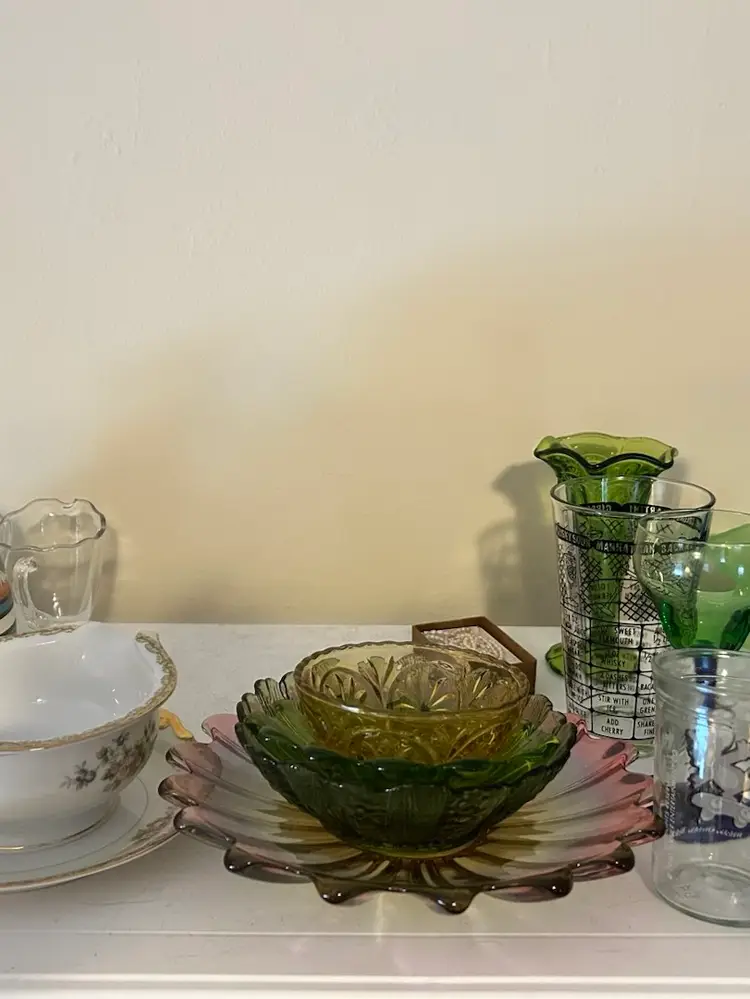 Vintage Glass, Home Decor, And Books