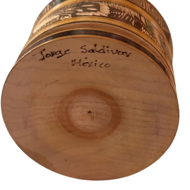 Vintage Hand Carved Box With Lid