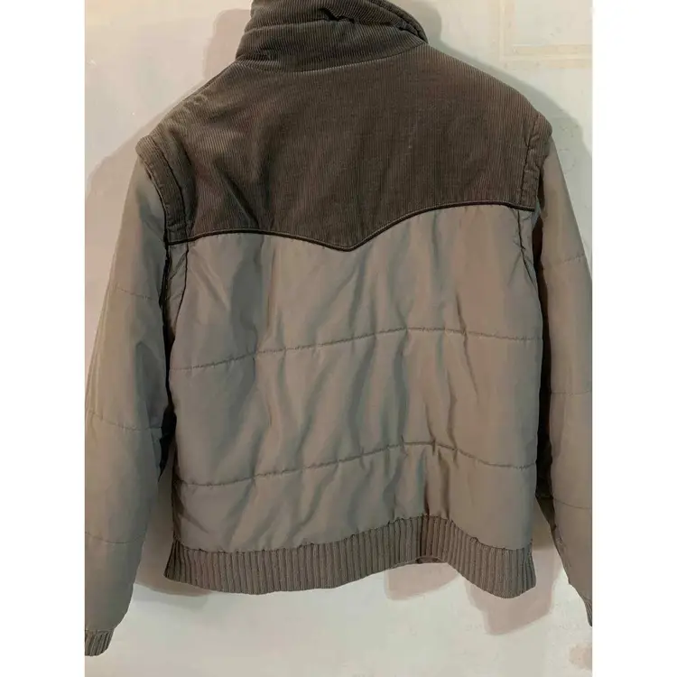 Levis vintage gray cord zip off sleeve vest jacket combo 1970 1980