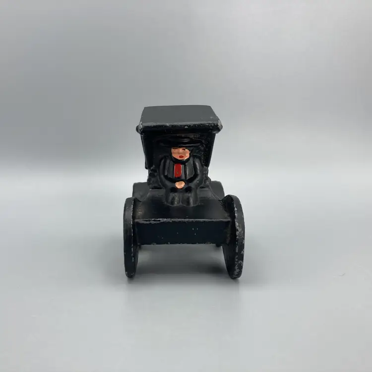 Vintage Cast Iron Amish Buggy with Man Salt OR Pepper Shaker