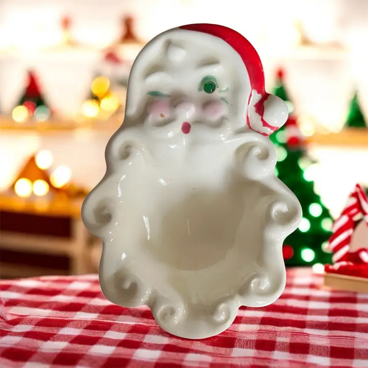 Jewel Eye Santa Trinket Dish