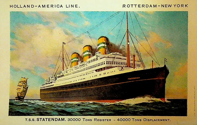 TSS Statendam Cruise Ship Postcard Holland America Line