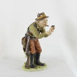 Old Man Hunter Porcelain Figurine 1970's Highly detailed (E)