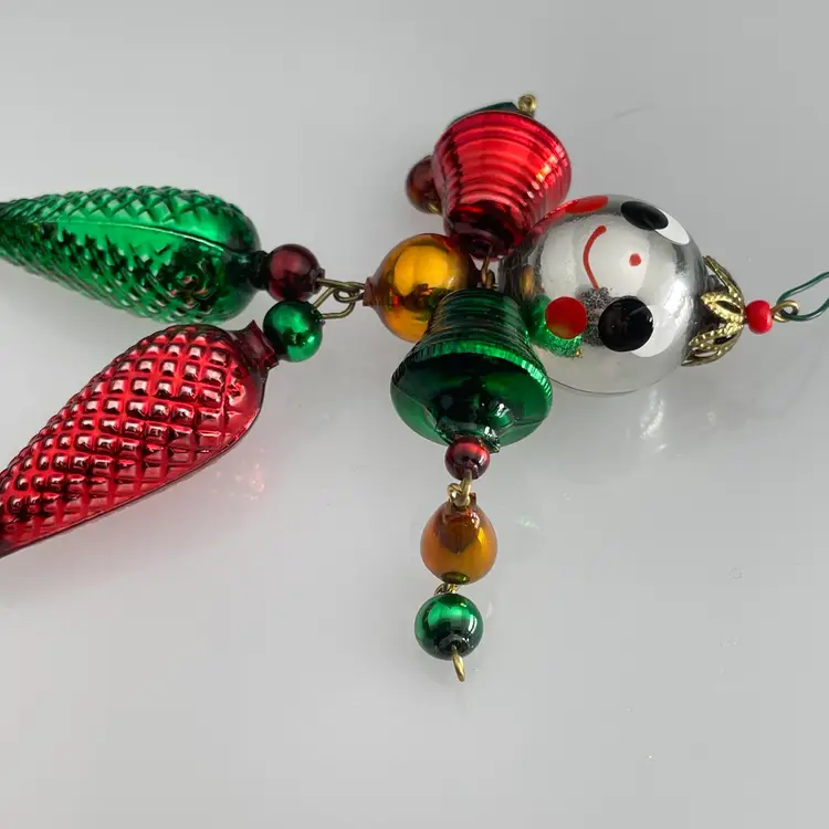 Christopher Radko Wiggle Man Czech Glass Clown Christmas Ornament Vintage 4"