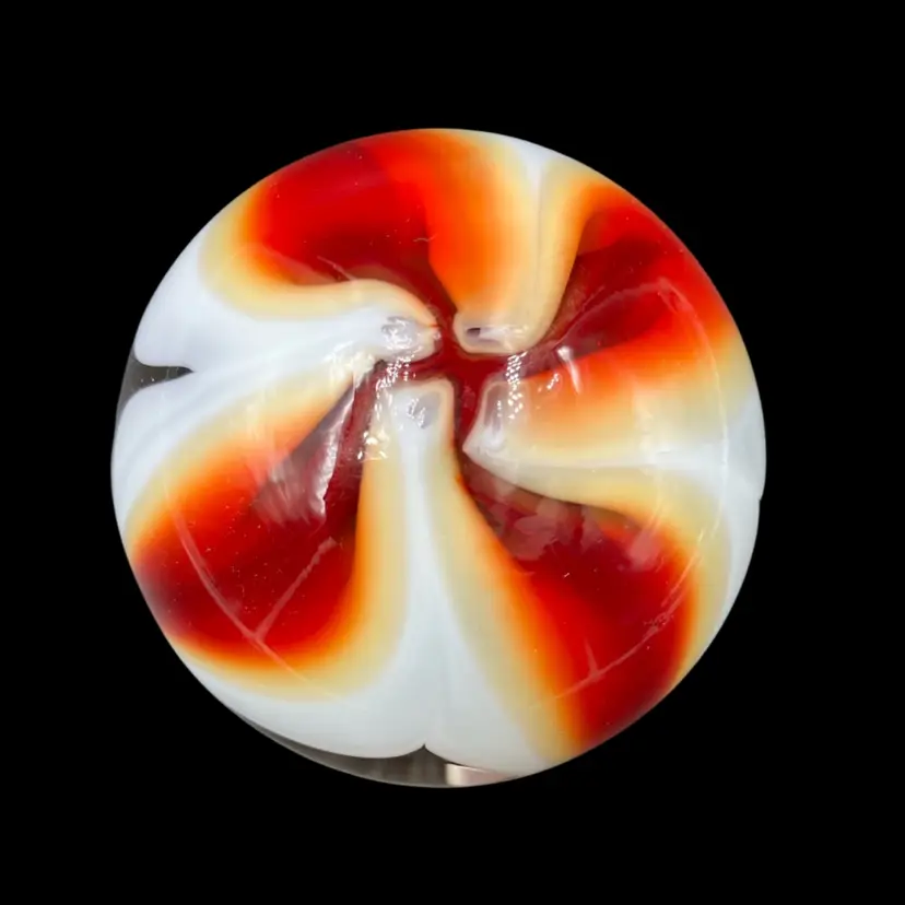 26 - Art Glass Paperweight With Feathering