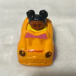 Little People Wheelies RARE HTF Tessa Orange Convertible Kitty Cat Car