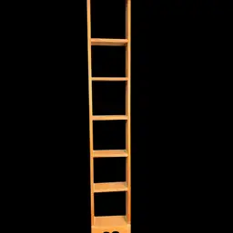 Hand Made Farmhouse Ladder Shelf w/ Cut Out Hearts. Features 7 Shelves-Great for Smalls or Miniatures