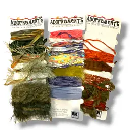 3 Adornaments decorative fiber packs. Preowned.