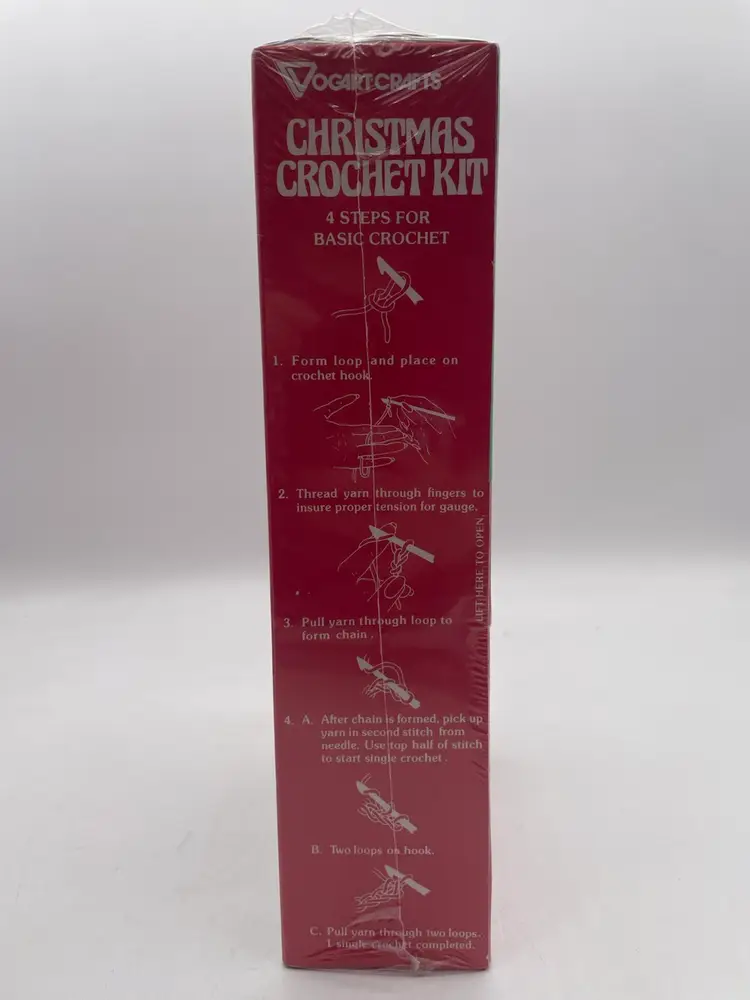 Vintage Vogart Crafts #3205 Rudolph Christmas Crochet Kit