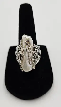 CFJ Thailand 925 Mother of Pearl Ring Size 7