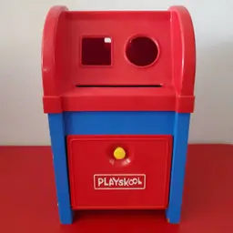 Vintage 60’s Playskool Postal Station Only Wood & Plastic No Blocks Pretend Play