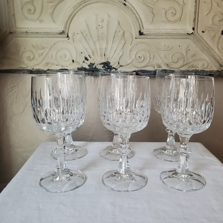 Set of 6 Schott-Zwiesel Flamenco Crystal Wine Glasses Goblets