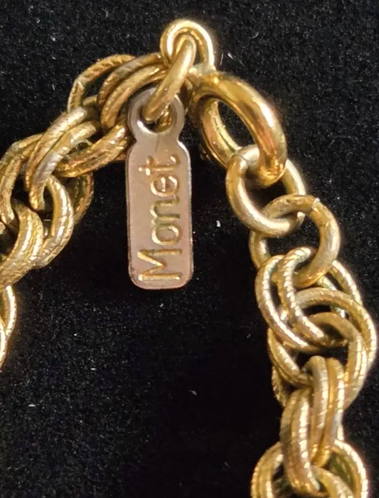 1990s MONET Gold-Plated Double Links Chain 16" • EUC