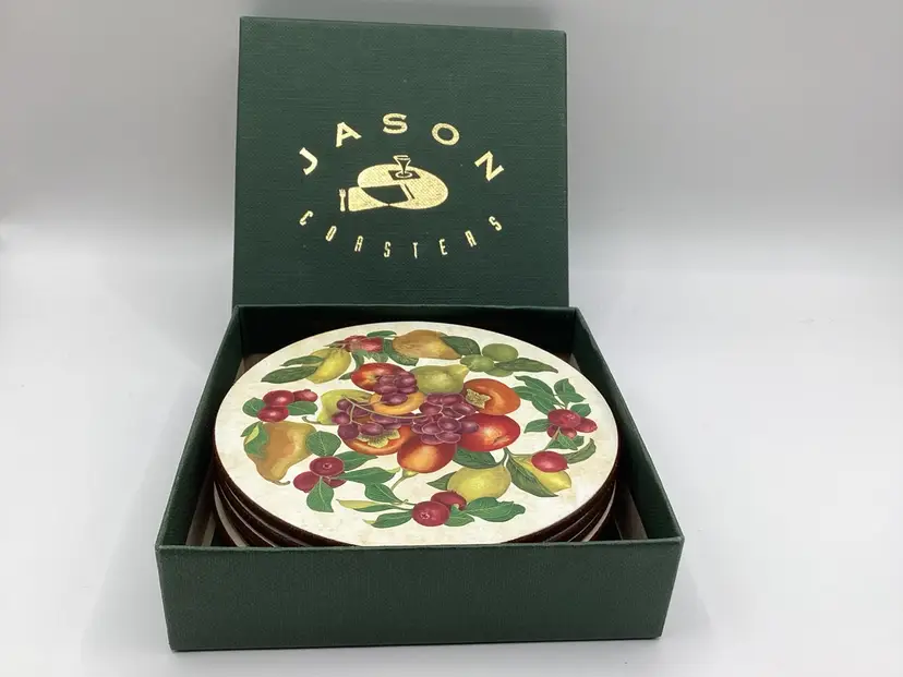 #03 Apr 25th Boxed Set Of 6 Fruit Medley Jason Coasters Of New Zealand
