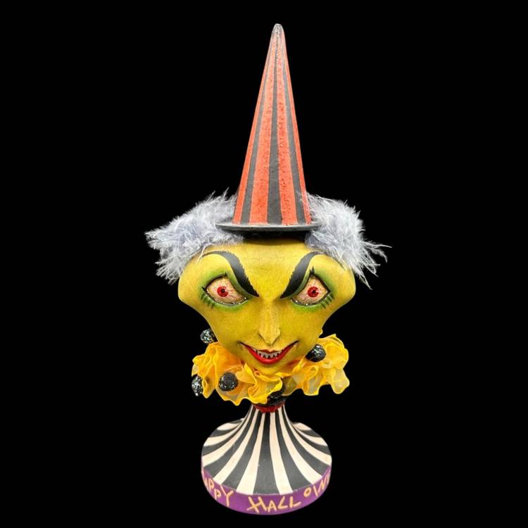 Department 56 “Trix Or Treats” Creepy Glittery Witch Halloween Decor 10.5”T 6”W