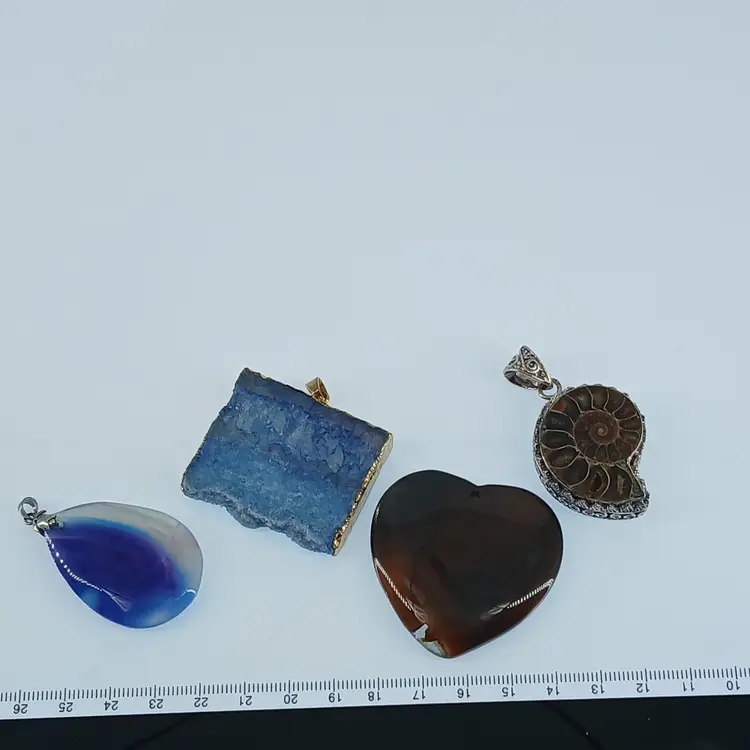 Four Gemstone Pendants