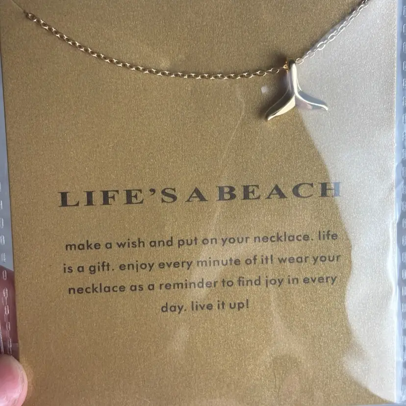 Whale Tale Silvertone Necklace