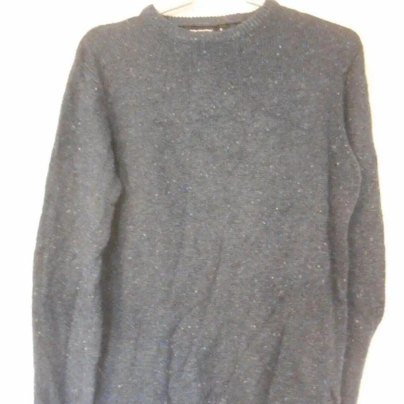 Cedar Wood State Blue ragwool sweater Size S Crew-neck elbow patches
