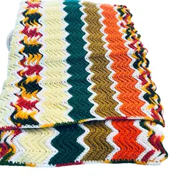 020 vintage fall color afghan 64 x 40 Mcm
