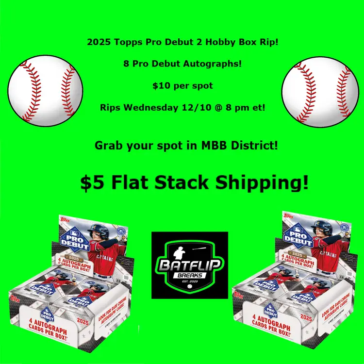 2025 Topps Pro Debut 2 Hobby Box Team Spot Rip!
