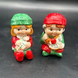 Christmas Children With Toys Salt And Pepper Set