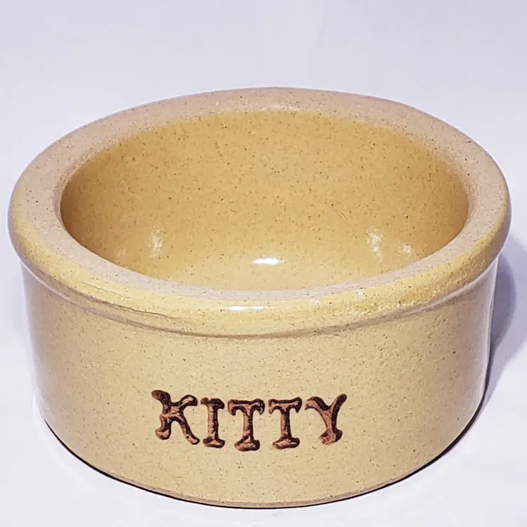 VTG Roseville Ransbottom RRP Co 6” Pottery Stoneware KITTY Crock Bowl Dish #201