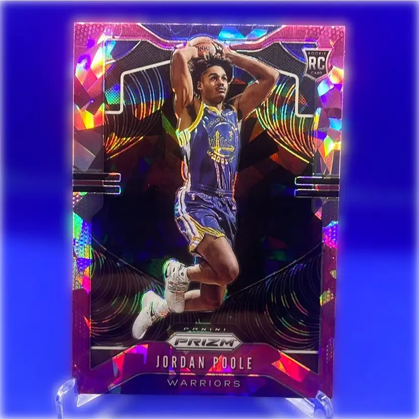 2019 Panini Prizm Jordan Poole RC Pink Cracked Ice