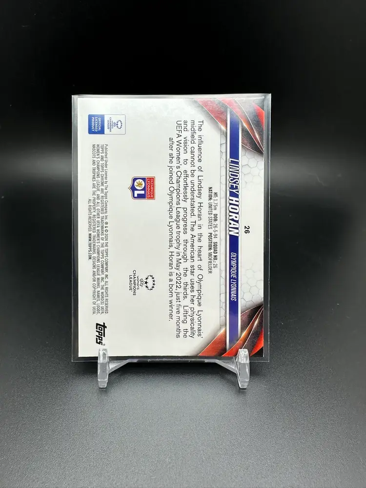 Lindsey Horan 2023-24 Topps Chrome Sapphire UWCL Lyon