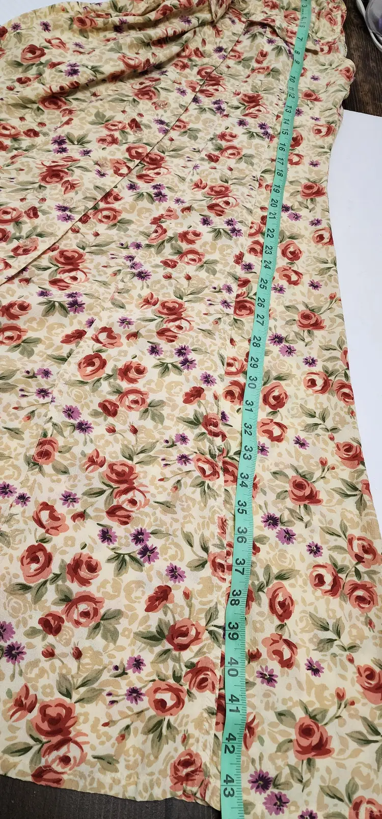 90s Cottage Core Floral Maxi Dress