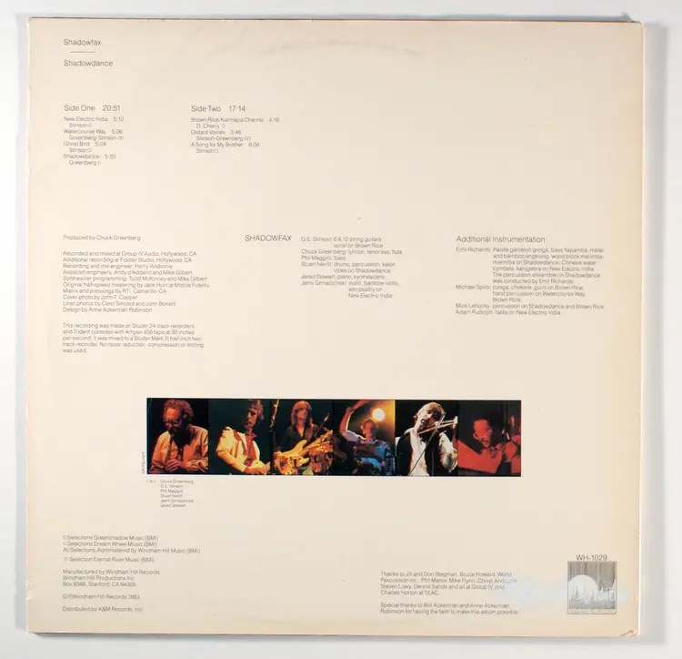 Shadowfax - Shadowdance (1983) Vinyl LP • Windham Hill Jazz Rock Fusion