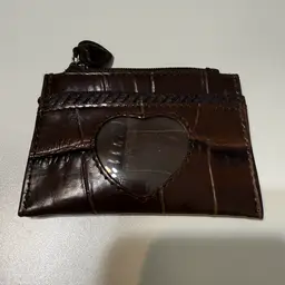 Brighton Croc Mini Leather ID & Credit Card Holder
