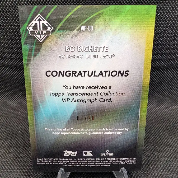 "The MBB Pentagon Pull": Bo Bichette 2022 Topps Transcendent Collection VIP Auto /20 #VIP-BB - Toronto Blue Jays