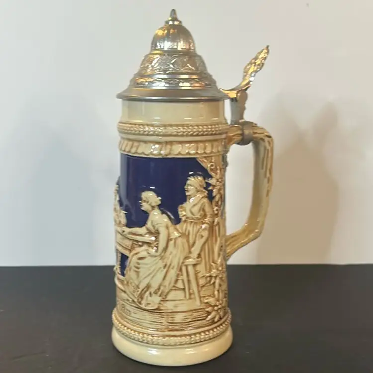 #53 vintage stoneware original Gerz West Germany beer stain tanker