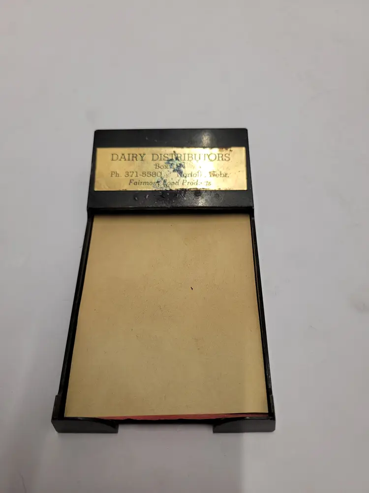 Dairy Distributors Norfolk Nebraska Fairmont Food Products Notepad