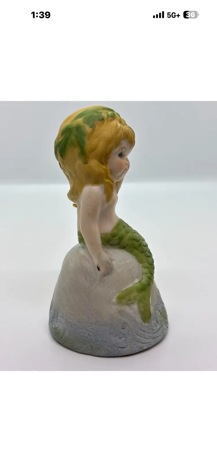 1979 Jasco Adorabelles Mermaid Bell Home Decor