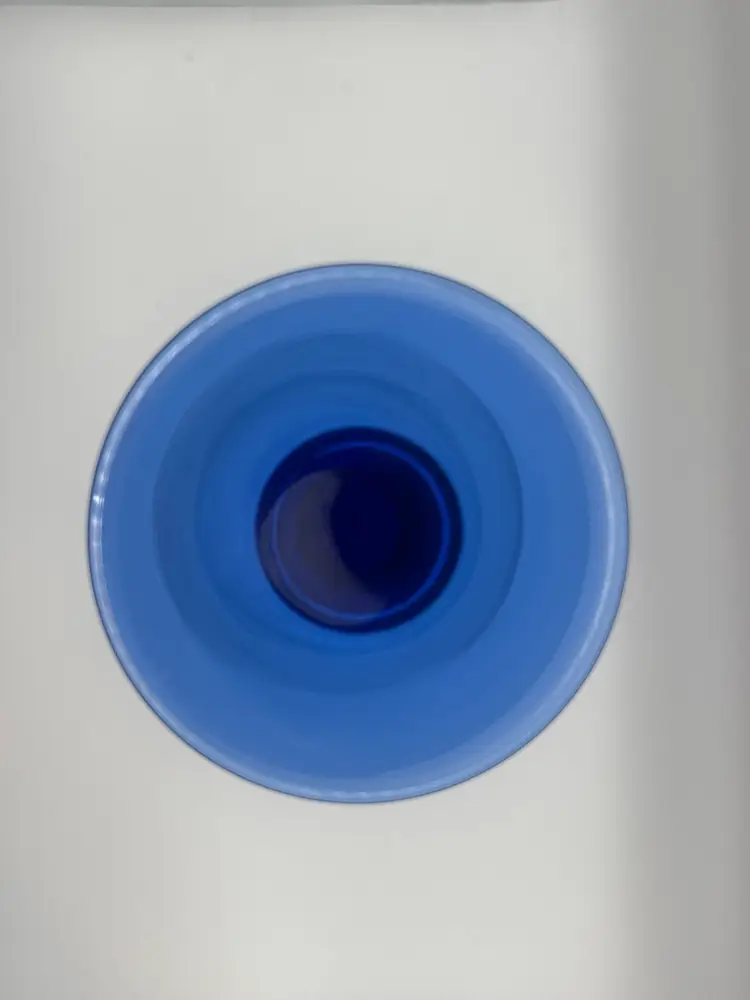 Cobalt Blue Base Hurricane Glass 10”