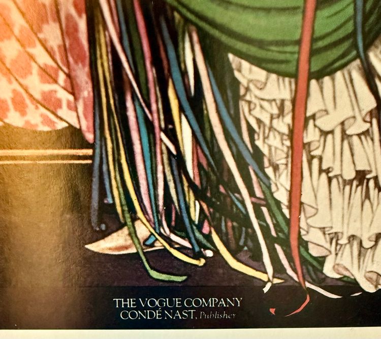 Vintage 1915 Art Print Poster From 1975 Vogue Poster Book Conde Naste